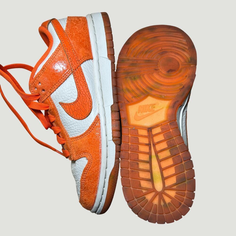 Nike Dunk Low GS Orange Black White Sneaker 5Y Womens 6.5 Streetwear - Picture 10 of 13